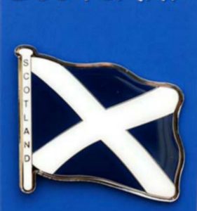 SALTIRE BRASS MAGNET