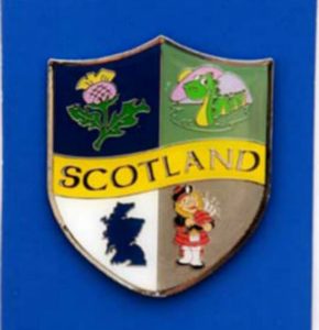 SCOTTISH CREST BRASS MAGNET