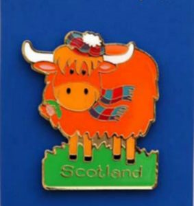 HIGHLAND COO BRASS MAGNET