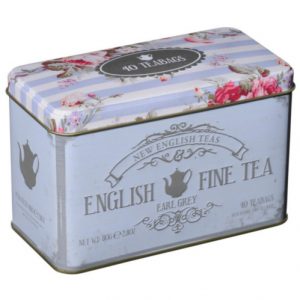 ENGLISH FINE TEA TIN- EARL GREY – 40 TEABAGS