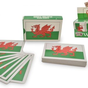 PLAYING CARDS WALES FLAG PLASTIC COATED