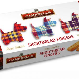 150g Tartan Dog Carton (Shortbread Fingers)