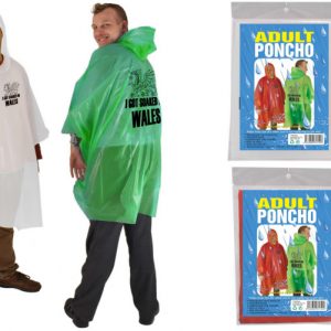 Wales Poncho With Printing – 3 Assorted