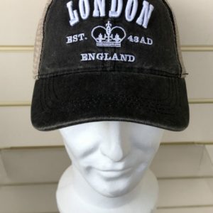LONDON EMBLEM 3D MESH BACK CAP BLACK