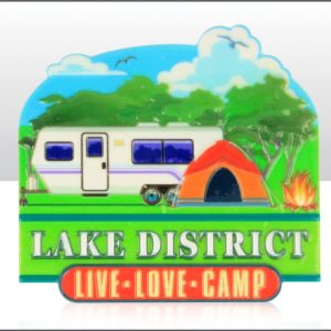 Lake District Live Love Camp Resin Printed Magnet