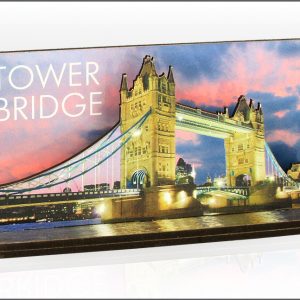 Night Tower Bridge Photo Wood Layered Magnet