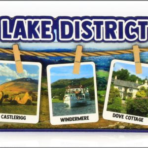 Lake District Washing Line Wood Magnet