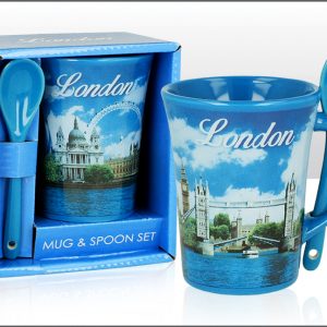 London Photo Montage Large Mug and Spoon Set