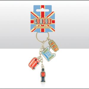 Vintage London Charm Keyring