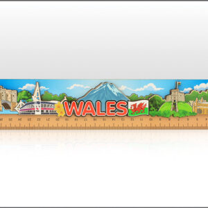 Wales Wooden Ruler 30cm