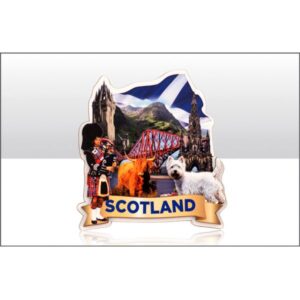 Scotland Montage Scroll 3D Layered Magnets