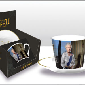 JS QUEEN ELIZABETH II COMM CUP & SAUCER