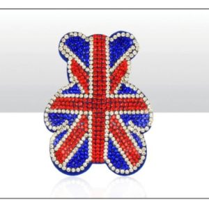 Union Jack Bear Cushioned Diamante Magnet