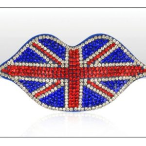 Union Jack Lips Cushioned Diamante Magnet