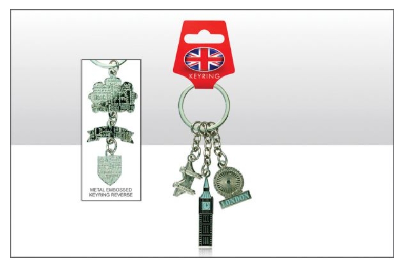 Bridge Key Ring Big Ben/London Eye/Tower Bridge Metal Keyring - The Souvenir Wholesaler