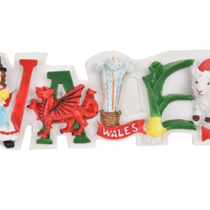 WALES RESIN MAGNET LETTERS WHT