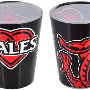 WALES BLACK DRAGON SHOT GLASS