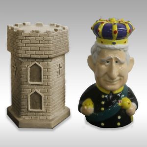 KING CHARLES & CASTLE CRUET SET