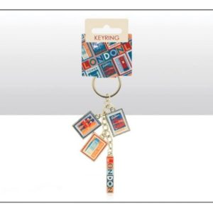 London Stamps Charm Keyring