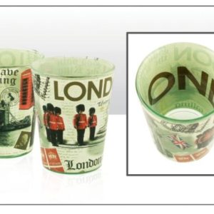 London Collage Shot Glass Inside/Outside