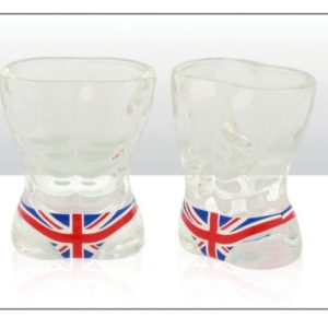 UNION JACK MALE TORSO SHOT GLASS