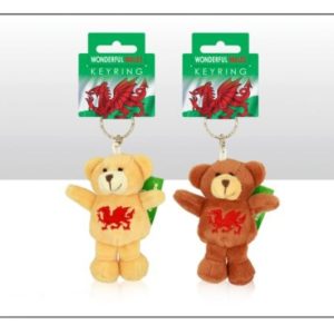 WALES PLUSH BEAR KEYRING