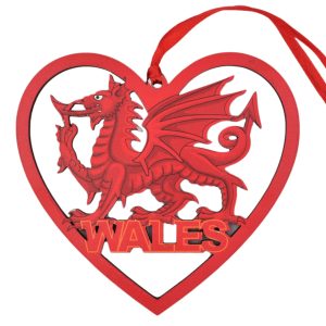 WELSH DRAGON HEART HANGER