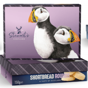 150g SHORTBREAD CARDBOARD BOX PUFFIN