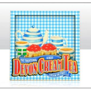 Devon Cream Tea Wooden Layered Magnet
