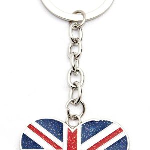Union Jack Heart (2 sides) Keyring