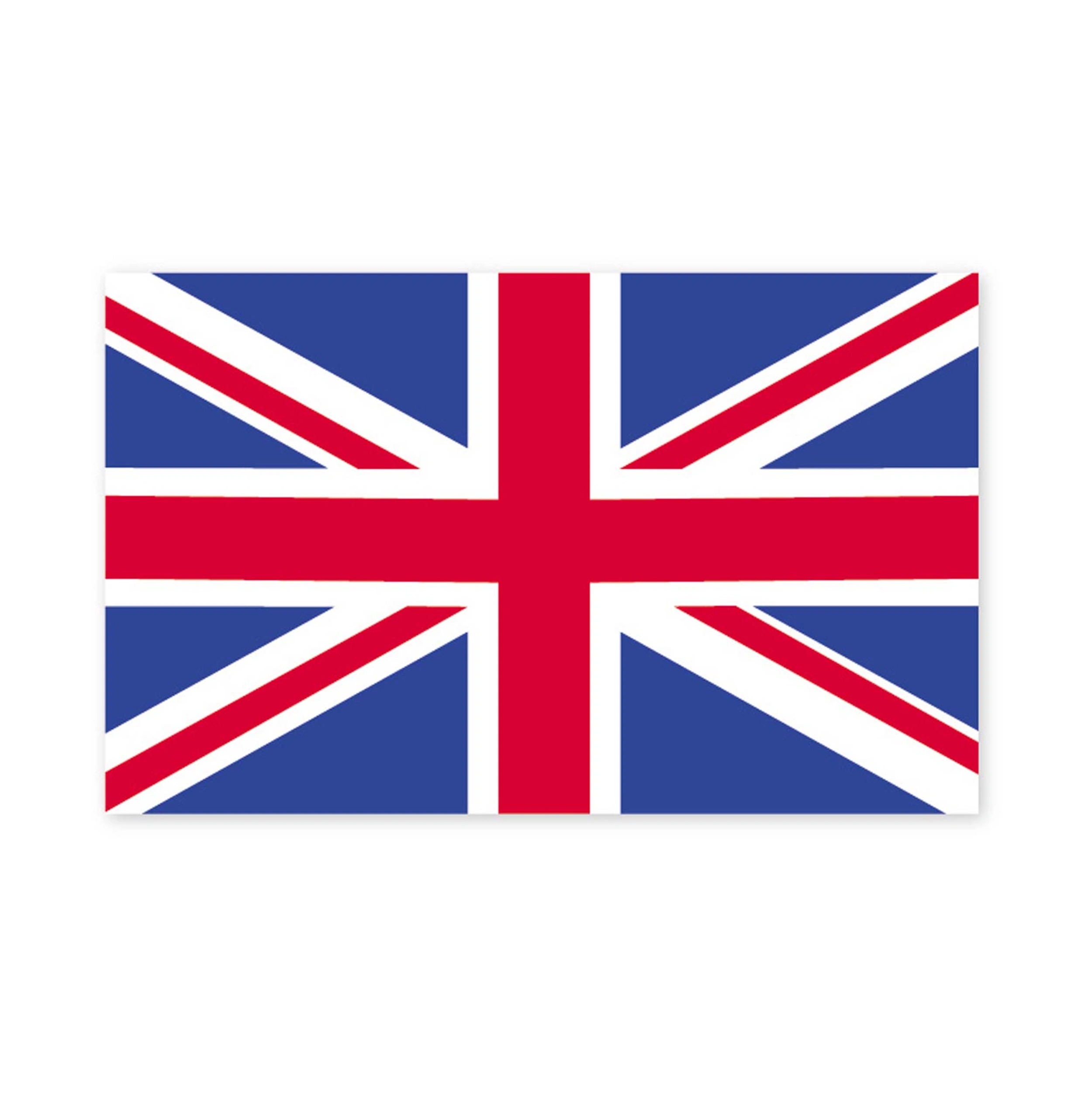 Union Jack Flag Sticker – 80mm Domed Gel Badge, High Gloss Finish (Red, White & Blue)