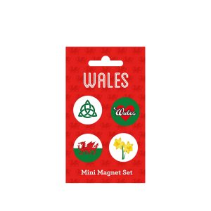 Wales Mini Crystal Magnet 4Pk