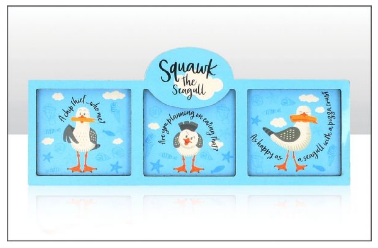Squawk the Seagull Wooden Layered Magnet