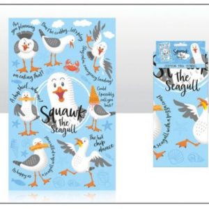 Squawk the Seagull Tea Towel