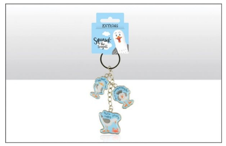 Squawk the Seagull Charm Keyring
