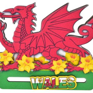 WALES DRAGON DAFFODIL MDF SLIDING MAGNET