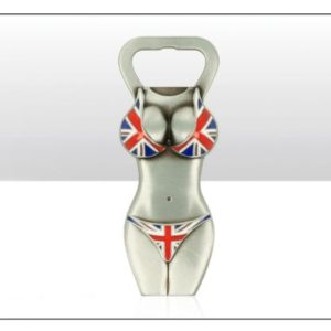 Union Jack Metal Bikini Bottle Opener Magnet