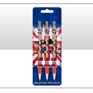 British Bears Wavy Clip Pen Set of 3