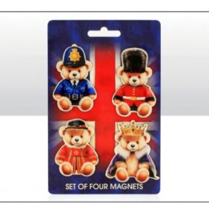 British Bears Set of 4 Epoxy Magnets