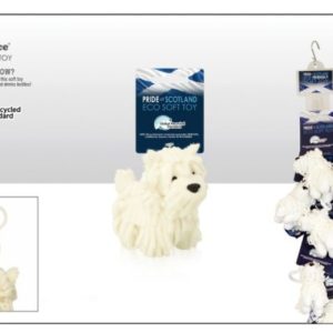 Mini Westie Hairy Soft Toy with clip