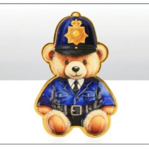 British Bears Policeman Epoxy Gold Metal Magnet