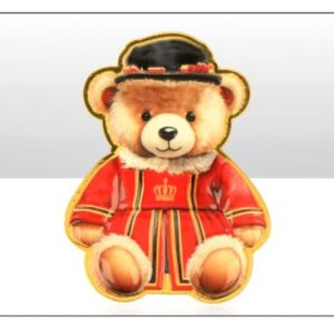 British Bears Beefeater Epoxy Gold Metal Magnet