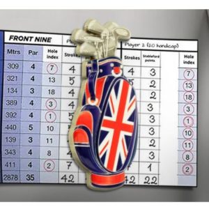 Union Jack Golf Bag UV Printed Metal Magnet