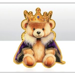 British Bears King Epoxy Gold Metal Magnet