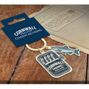 Cornwall Sardines Metal Keyring