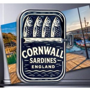 Cornwall Sardines 3D Metal Cast Magnet