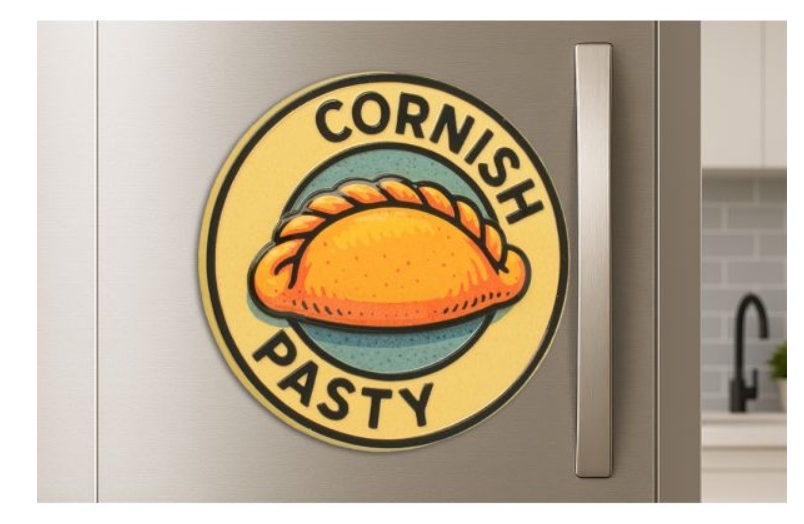 Cornish Pasty Cast Metal Magnet