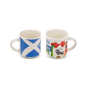 Scotland Souvenir Set of 2  Espresso Cups 75ml